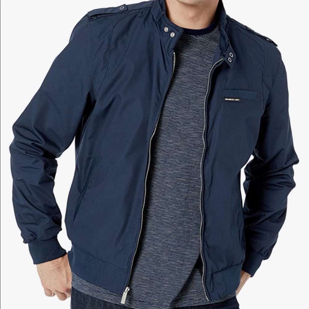 Members Only Racer Bomber Jacket in Navy